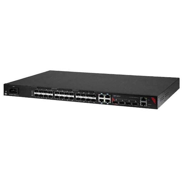Antaira 32-Port Industrial Gigabit Managed Ethernet Switch, with 4-10/100/1000 RJ45 Ports, 24-100/1000 SFP LMX-3228G-10G-SFP-AC - main